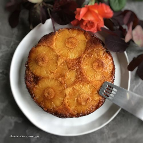 Gateau Renverse A L Ananas Caramelise Au Companion Thermomix Ou Sans Robot Les Recettes De Sandrine Au Companion Ou Pas