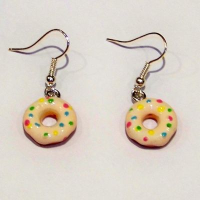 Boucles d'oreilles donut rose clair sans noeud