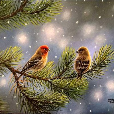 Oiseaux en peinture - Abraham Hunter