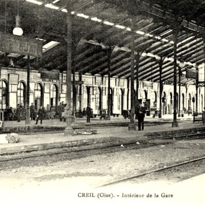 CP gare de Creil marquise intérieure (60)