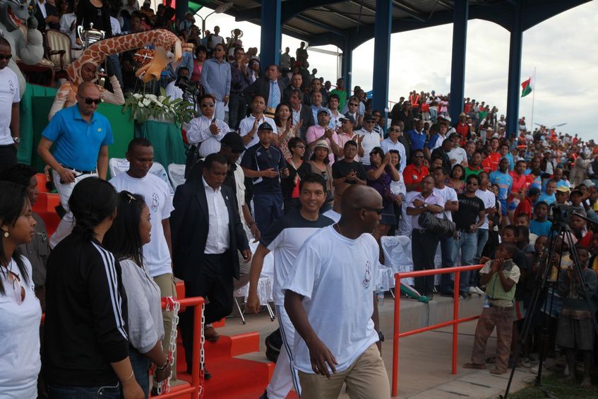 Inauguration du Kianja (Stade) Makis de Madagascar, à Andohatapenaka, par le Président Andry Rajoelina. 4ème partie. Photos: Harilala Randrianarison