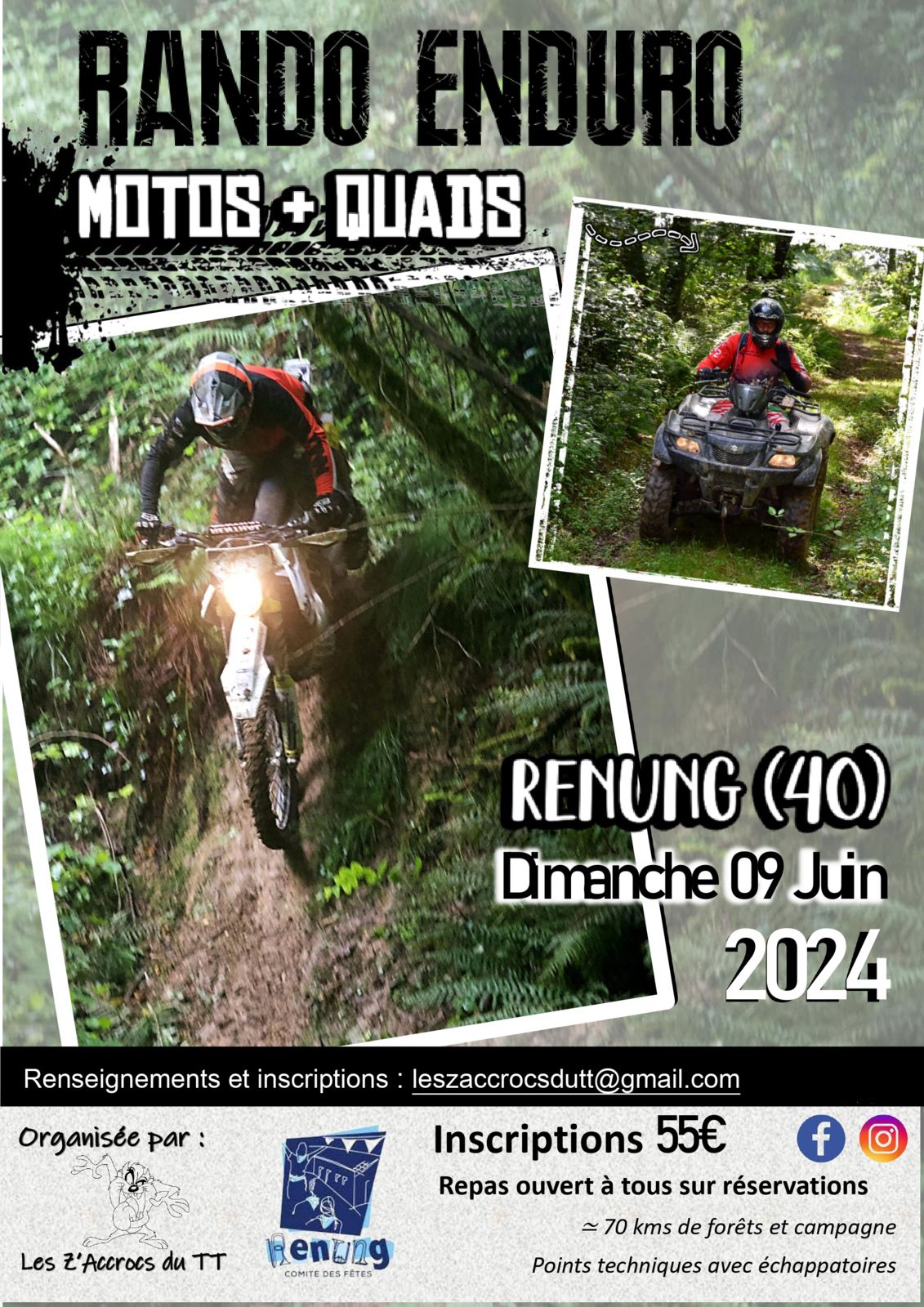 Rando moto quad Z'accrocs Renung (40) juin 2024