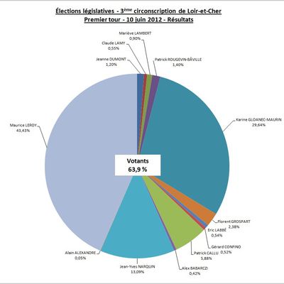 Élections législatives - Premier tour - Troisième circonscription de Loir-et-Cher - Résultats