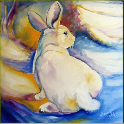lapins, lièvres en peinture et illustrations -  Marcia Baldwin