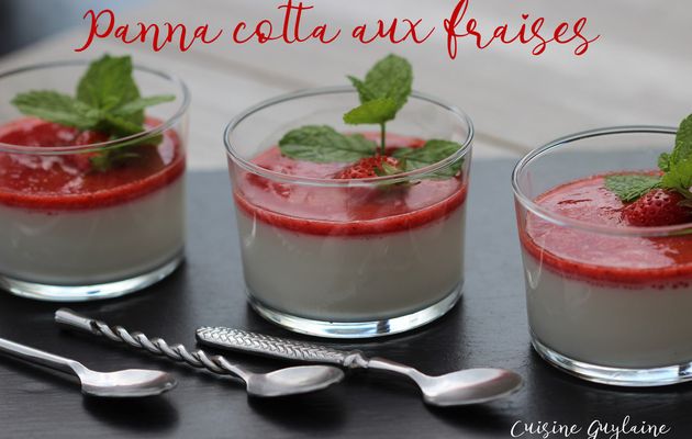 Panna cotta aux fraises sans lactose