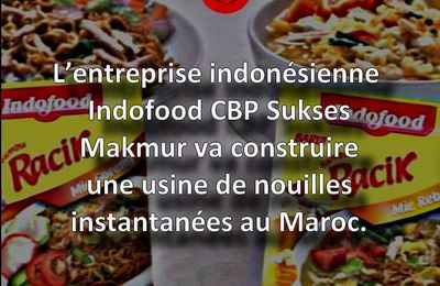  Une entreprise indonésienne va construire une usine de nouilles au Maroc 
