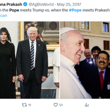 Quand le Pape a rencontré Trump... Quand le Pape a rencontré Prakash