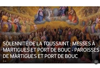 SOLENNITÉ DE LA TOUSSAINT : MESSES À MARTIGUES ET PORT DE BOUC