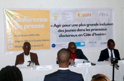 Conférence de presse du RIJLI, PYPA et 2C2PF relative à l'inscription massive des jeunes sur la liste électorale