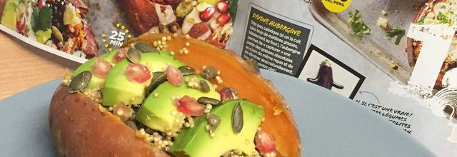 Jacket Potatoes vegan ou patate douce farcie quinoa lentille avocat