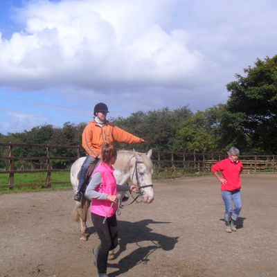 Horse riding for blind students