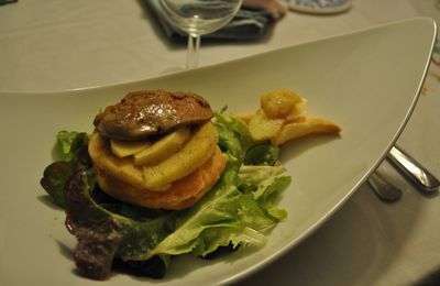 tartelette pommes à la vanille et foie gras poelé