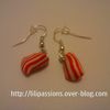 FIMO : boucle d'oreille et broche