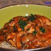 Wok de poulet aux champignons