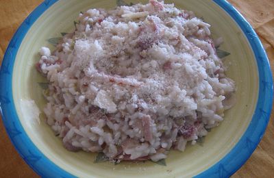 Risotto al porro speck e noci