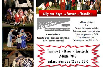 Affiche Diner et Spectacle nocturne du Vendredi 30 Aout 2024  "Le souffle de la terre" à Ailly sur Noye