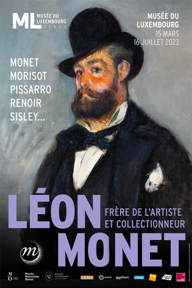 Affiche de l'exposition Léon Monet, frère de l'artiste et collectionneur au Musée du Luxembourg Sénat à Paris 