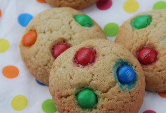 Cookies simples et rapides, aux m&m