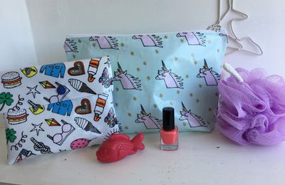 Trousse de toilette licornes pour jeunes filles