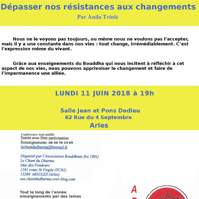 Conférence Anila Trinlé du 11/06/18 à Arles.