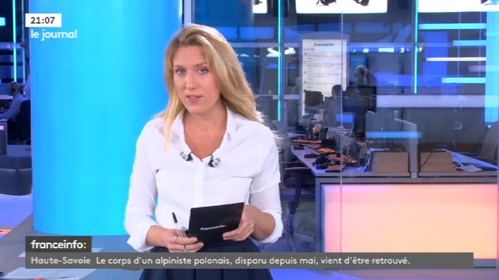 CLEMENCE DE LA BAUME @cdelabaume pour LE JOURNAL de 21H @franceinfo ce soir #vuesalatele