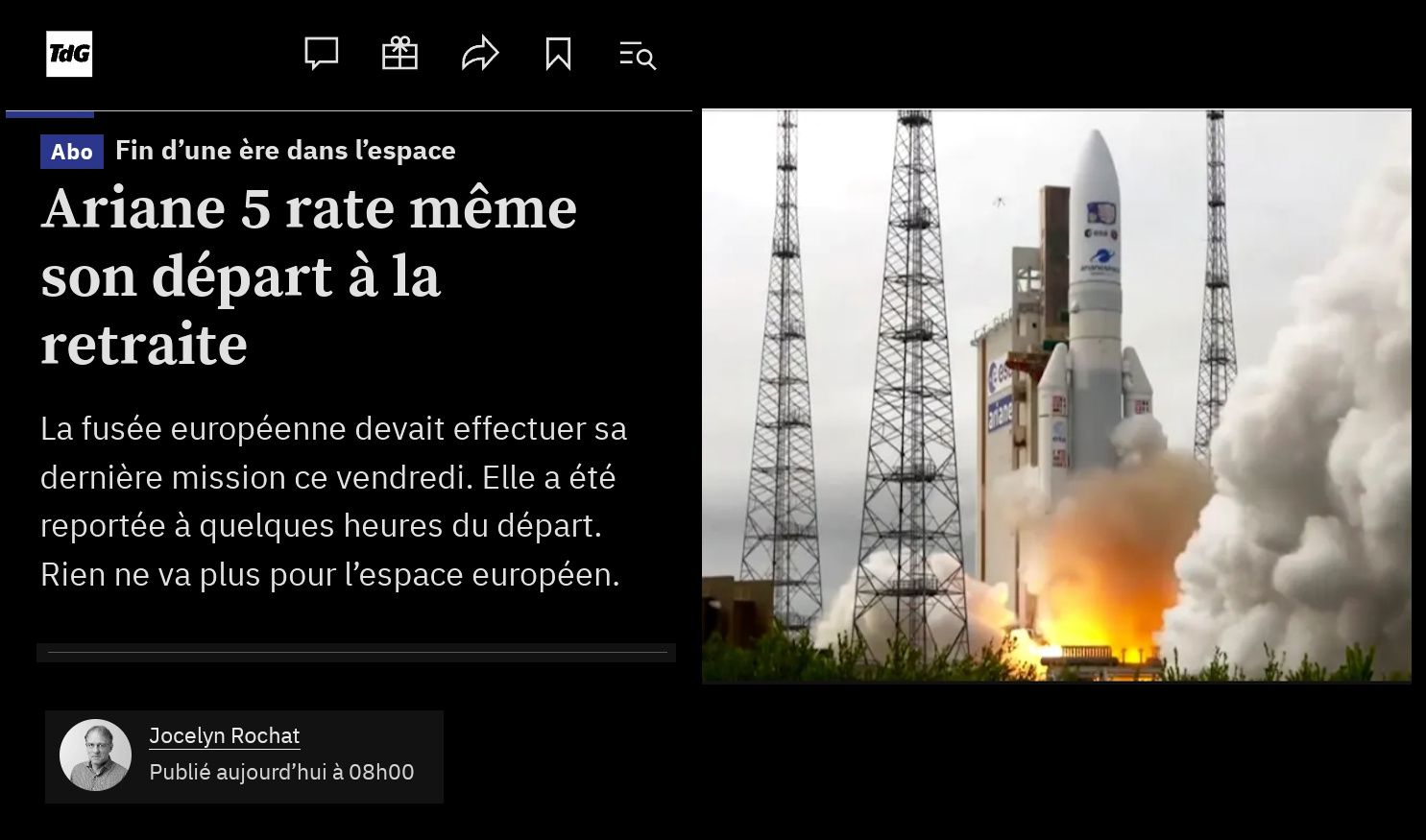 Report du dernier vol Ariane 5 : le dénigrement du spatial européen frappe à nouveau - Un autre regard sur la Terre