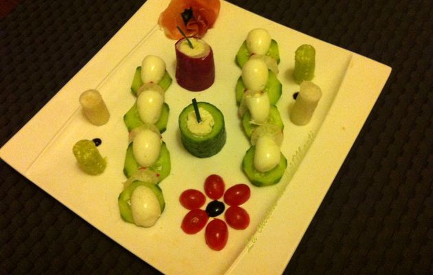 Salade en vert et rouge