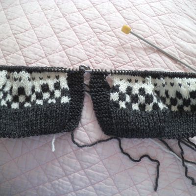 tuto gratuit : tricoter les bandes de boutonnage dans un jacquard 