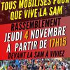 Rassemblement jeudi 4 novembre devant la SAM