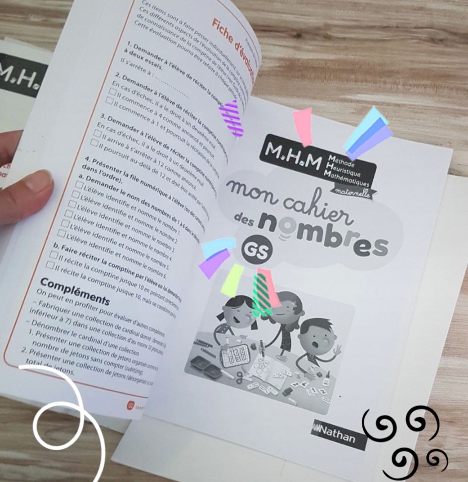 Page De Garde Cahier De Nombre Mhm MHM : Méthode pour les MS, les GS mais aussi pour le double niveau MS/GS -  Mes tresses D Zécolles