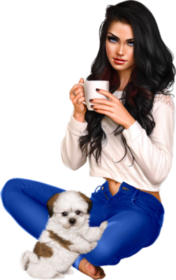 Femme - Brune - Sexy - Render/Tube - Gratuit