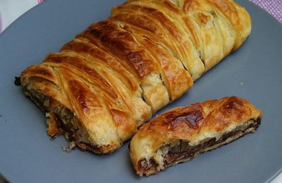 Tresse feuilletée au chocolat