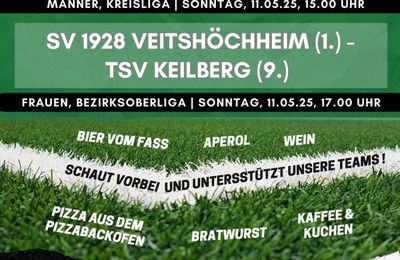 SV Veitshöchheim: Letzter großer Heimspielsonntag am 11. Mai + Vatertagsfete mit Liveband + Fußballschule in den Pfingstferien