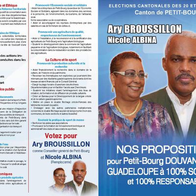 Nos propositions pour Petit-Bourg dans une Guadeloupe 100% solidaire et 100% responsable