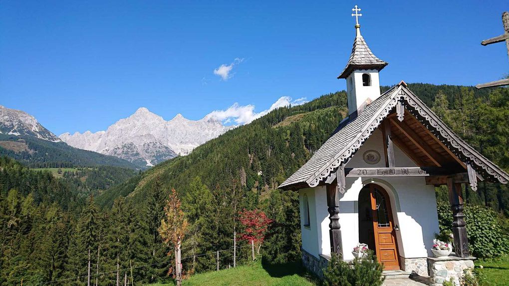 Unser stetiger Begleiter am ersten Tag war der Dachstein. Wundervolle Ausblicke egal ob vom Rossbrand, oder auch von Mandlberg