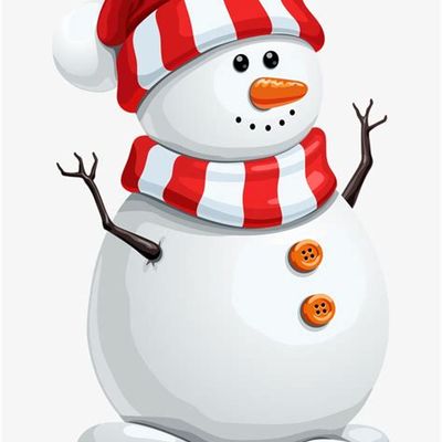 TRICOT : un bonhomme de neige en 1 seul morceau