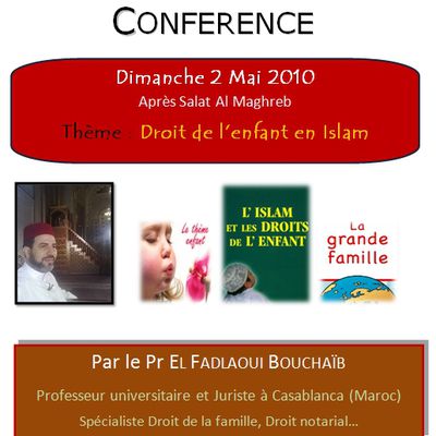 Conférence 02/05/2010 : Droit de l'enfant en Islam
