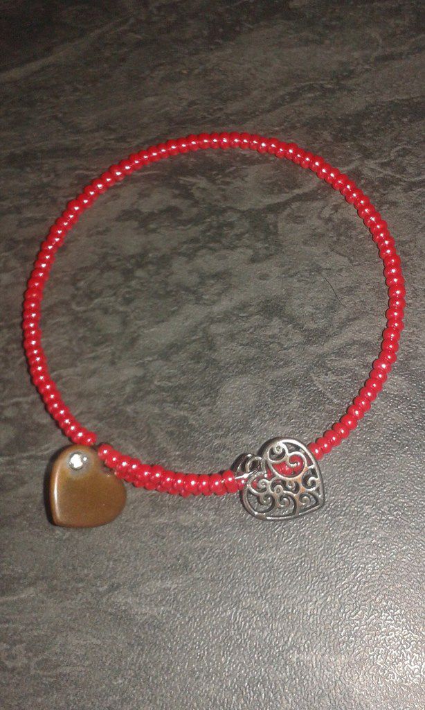 Bracelet cœurs rouge