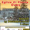 Concert à l'église St Pierre d'Osny, samedi 15 décembre, 16h30