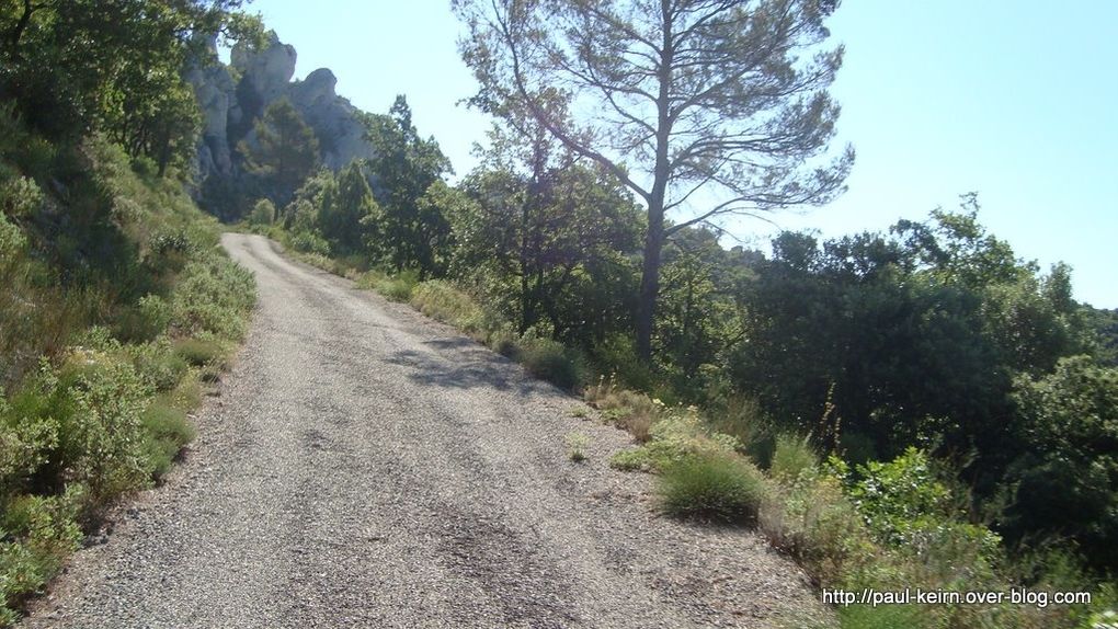 Montée puis descente à mi-hauteur, pour une exploration à pied de la zone karstique (ruiniforme), fruit d'une longue érosion calcaire. Enfin descente sur La Roquebrussanne