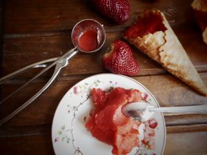 Mon sorbet à la fraise