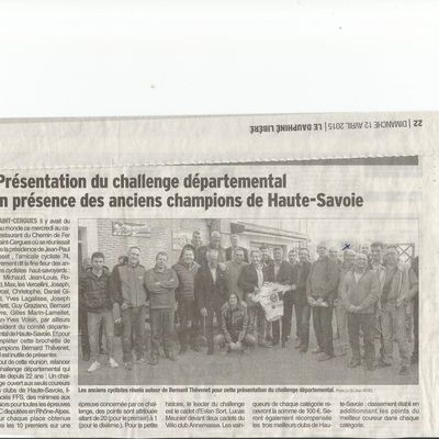 Les anciens champions de Haute Savoie toujours actifs