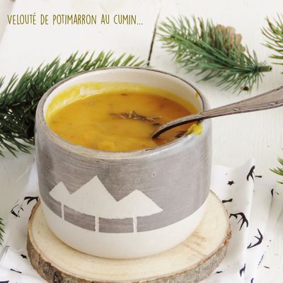 Soupe de potimarron rôti à l'ail et au cumin