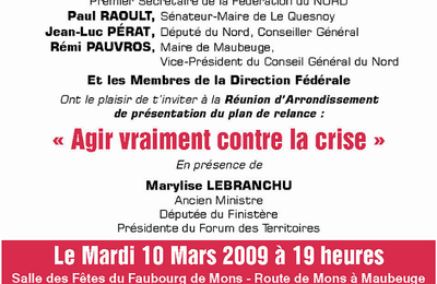 Rendez-vous ce mardi 10 mars à Maubeuge