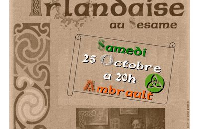 Irish Session au Sésame à Ambrault, samedi 25 octobre à partir de20h