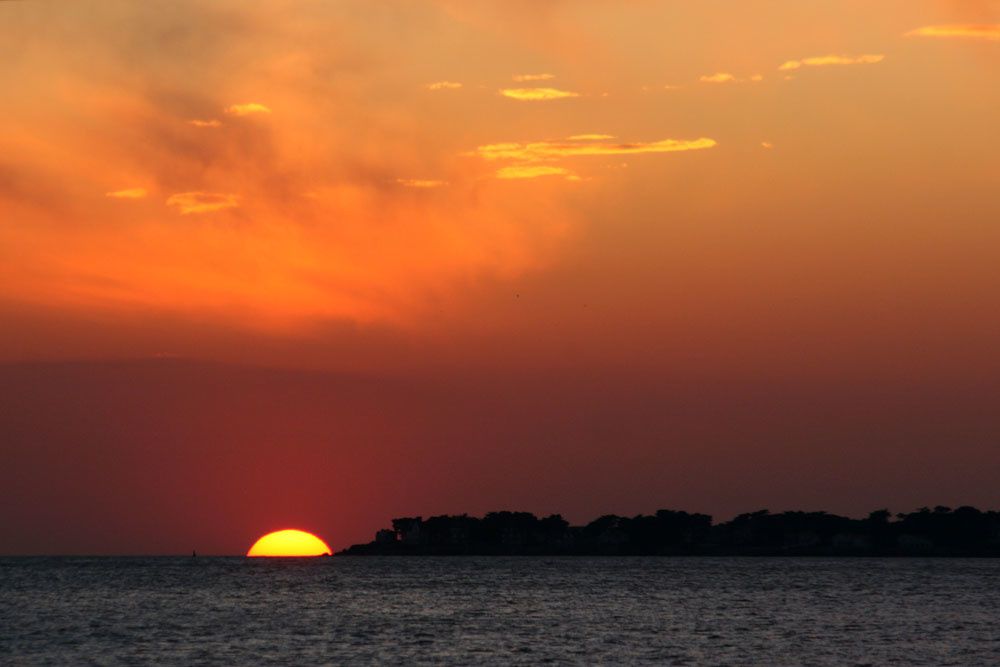 Couché de soleil baie de La Baule - Photos Thierry Weber Photographe de Mer Guérande La Baule