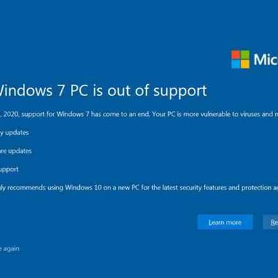 Comment désactiver le popup de fin de support de Windows 7 ?