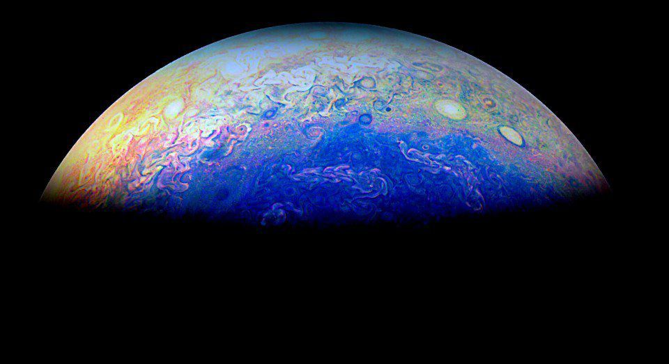 Photos de la planète Jupiter, prises par la sonde Juno