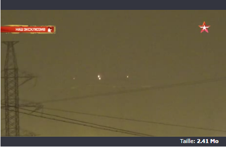 Photo extraite de la vidéo : ovnis à Moscou le 30 janvier 2016.