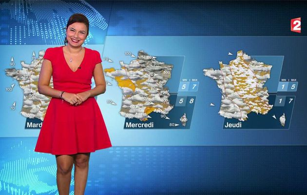 Anaïs Baydemir Météo France 2 le 24.12.2017